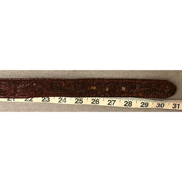 VTG Tooled Leather Belt Masterwork \